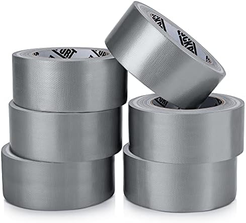 Lockport Silver Duct Tape - 6 Roll Multi Pack - 90 feet x 2 Inch - Strong Duct Tape Heavy Duty - Waterproof - No Residue - Bulk Value - Easy Tear - Industrial Use - DIY Home Repair by Lockport