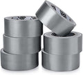 Lockport Silver Duct Tape - 6 Roll Multi Pack - 90 feet x 2 Inch - Strong Duct Tape Heavy Duty - Waterproof - No Residue - Bulk Value - Easy Tear - Industrial Use - DIY Home Repair by Lockport