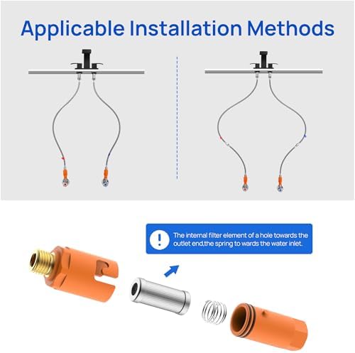 Under Sink In line Water Filter - Sediment Water Filter, Reusable Impurity Filter Attachment, 9/16" Female x 9/16" Male Thread Connector Size for Bathroom Kitchen RV Faucet Supply Lines (1 Pair) - Image 3