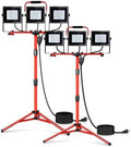 Juyace 2 Pack 150W LED Work Light with Tripod Stand,Dual Head Flood Light by Juyace