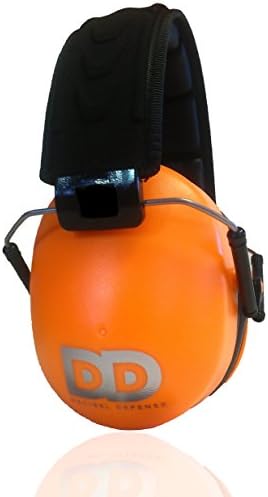 DECIBEL DEFENSE Ear Protection, 37 dB NRR Ear Muffs (HI-VIZ ORANGE) by DECIBELDEFENSE