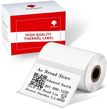 Phomemo Labels, 2.36'' x 1.57'' Self-Adhesive Sticker, Multipurpose Thermal Label for M220 M250 M260 M221 M200 Printer,for Barcode, Name, Jar, Tag, Address, Gift, Box and More Labeling,180 Pcs by Phomemo