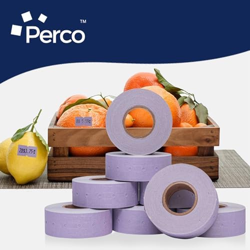 Perco 1 Line Lavender Labels - 32,000 Blank Price and Date Gun Labels for Perco Lite, X, Plus and Pro 1 Line Price and Date Guns - 32 Rolls, 4 Sleeves - Made in USA - Image 6