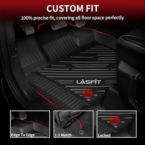 LASFIT Floor Mats for Ford F-150 2015-2026 SuperCrew, w/Fold Flat Storage - Image 4