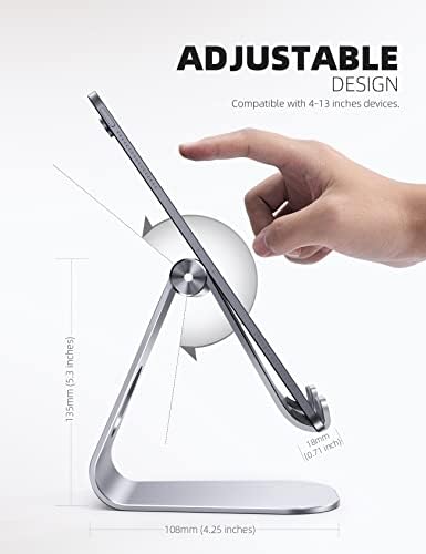 Lamicall iPad Stand Adjustable Tablet Holder, Sturdy Aluminum, Multi-Angle - Image 5