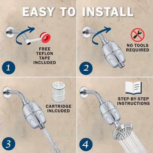 Aqua Elegante 16 Stage Shower Water Filter - Polished Chrome - Image 4