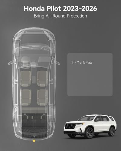 3W Cargo Liner & Seat Back Mat Fit for Honda Pilot 2023-2026 - Image 2