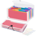 13 Pocket A6 Receipt Organizer, 2 Pack Small Accordion File Organizer, Coupon Organizer with Labels - Clear by RIEJIN