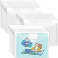 Sooez 24 Pack Plastic Envelopes Poly Envelopes, Clear Document File Folders US Letter A4 Size File Envelopes with Label Pocket for School Home Work Office Organization, Clear by Sooez
