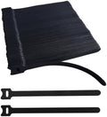 200 PCS 8 Inches Black Reusable Cable Ties, Adjustable Cord Straps, Cable Organizer, Cord Wrap and Hook Loop Cords Management,Adjustable Cord Ties by Unknown