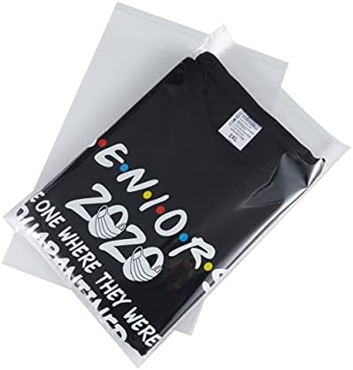 50pcs 12x16 Inch Resealable Poly Clear Bags for Packaging Clothing & T Shirts Self Sealing Bags by LOOKSGO