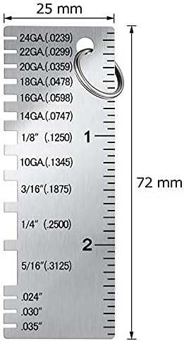 Weewooday 1 Pcs Metal Thickness Gauge Tool Welding Stainless Steel Sheet - Image 2