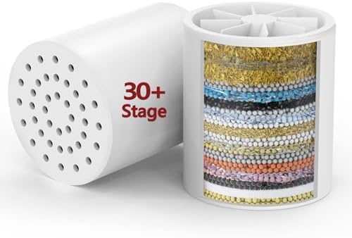 Longriver 2 Pack 33 Stage Universal Shower Filter Replacement Cartridge by DesignedforaSpa-LikeShower