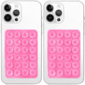 Anteel 2 Pack Silicone Suction Phone Case Mount, Non Slip Sticky Grip for Cellphone, Silicon Adhesive Suction Cup Mount, Strong Grip Holder for Selfies and Videos (Pink) by Galundge