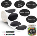 Mantah Oval Chalkboard Labels 200pcs with 2 White Chalk Marker, Reusable Waterproof Chalk Label for Storage Bin, Labels for Food Container, Label for Jars, Containers by Mantah