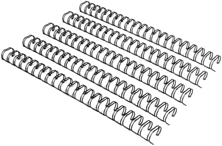 Rayson WR21159BK Wire Binding Spines, 2:1 Pitch Double Loop Binding Wires 5/8 Inch, 21-Loop Wire Ring Pack of 50 with Black by RAYSON