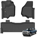 Wailtnb-Mats for Ford F-250/F-350/F-450/F-550 2011-2016 Super Duty Crew Cab Floor Mat All Weather Floor Liner Car Mat for F250 Custom Fit Automotive Full Set Accessories by Wailtnb