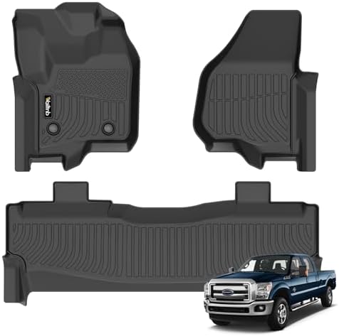 Wailtnb-Mats for Ford F-250/F-350/F-450/F-550 2011-2016 Super Duty Crew Cab Floor Mat All Weather Floor Liner Car Mat for F250 Custom Fit Automotive Full Set Accessories by Wailtnb