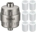 Yodel Shower Water Filter for Hard Water with 6 Replacement Cartridges by Yodel