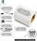 2 x 3 Inch Cottage Food Law Thermal Sticker Labels 500 Pcs Food Labels by Remerabel
