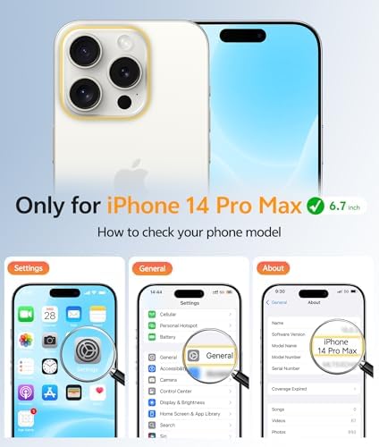 FNTCASE for iPhone 14 Pro Max Case, Fit for Magsafe, Glass Screen Protector - Image 2