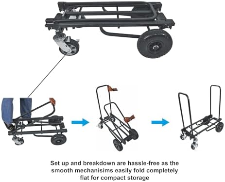 Rockville Rock CART Off-Road DJ Equipment Roller Cart with CART-Stand-Bag - Image 4