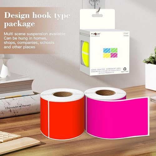 5 x 3 inch Rectangle Colored Inventory Stickers, 1000PCS Fluorescent Colors - Image 4