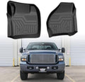 Mixsuper Custom Fit Front Floor Mats for 1999 2000-2007 Ford F-250 / F-350 / F-450 / F-550 Super Duty (All Models) / 2000-2005 Excursion, All Weather Floor Liner Durable 1st Row Set Black by Mixsuper