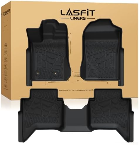 LASFIT Floor Mats for Ford Ranger 2026 2025 2024 SuperCrew Carpet Floor by LASFIT