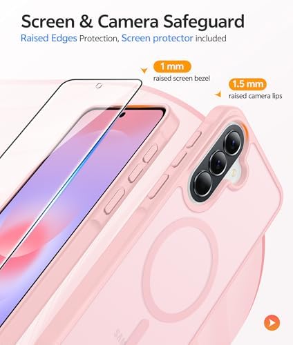 FNTCASE for Galaxy A37/A36 5G Phone Case, Fit for Magsafe, Screen Protector - Image 4