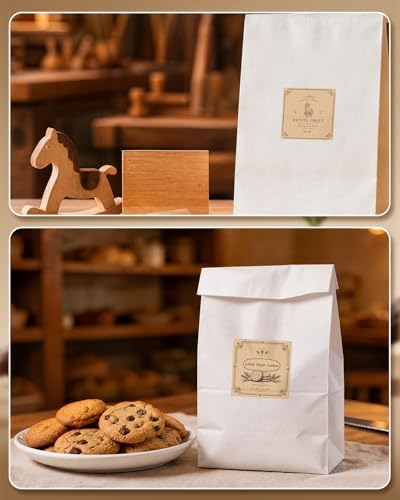iEager Brown 3" x 3" Square Thermal Label Stickers, 500 Labels/Roll - Image 7