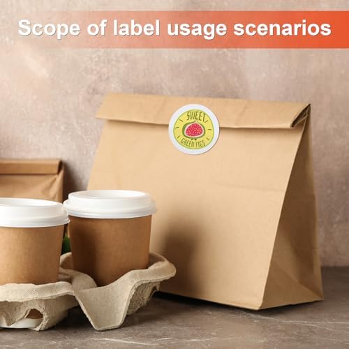 Methdic 2" Diameter High Visibility Printable Round Labels，Matte White，360 Customizable Blank Stickers - Image 4