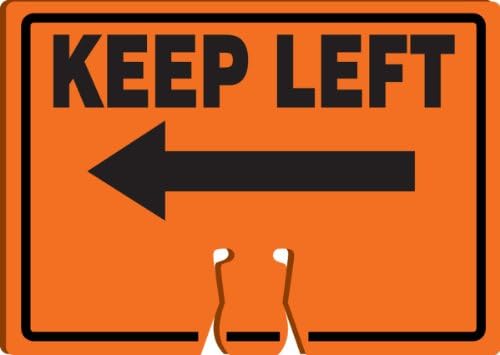 AccuformNMC "Keep Left (Arrow)" Traffic Cone Top by Accuform
