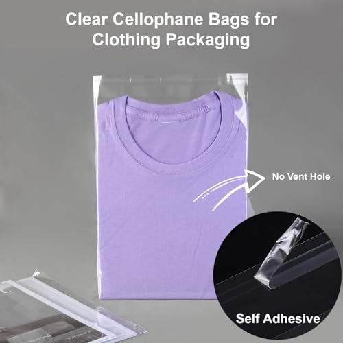 Self‑adhesive 100pcs 9X12 inch Clear Cellophane Bags Gift Wrap Treat Bags - Image 5
