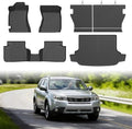Forester Floor Mats - Car Mats for Subaru Forester 2009-2013, All Weather Full Set Cargo Liner with Backrest Mat for Forester Accessories, Heavy Duty Waterproof, Black by cartist