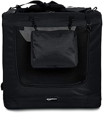 Amazon Basics Foldable Portable Soft Pet Dog Crate Carrier Kennel, 36 x 24 x 24 inches, Black - Image 2
