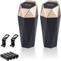 BFXM Car Trash Can Small Trash Bin with Lid Accessories for Women Gold 2Pcs by BFXM