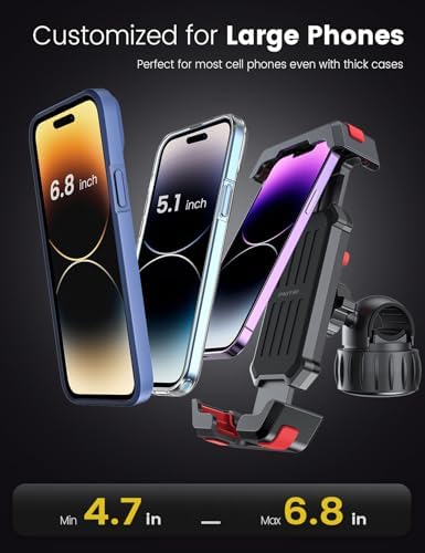 Bike Phone Holder [Avoid Glare] [Super Easy Install] Handlebar Phone Mount - Image 5