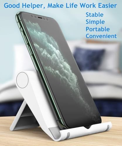 Adjustable Foldable Cell Phone Stand for Desk, Compatible with Most Smartphones and Tablets, Fits Devices up to 10 Pounds - Image 6