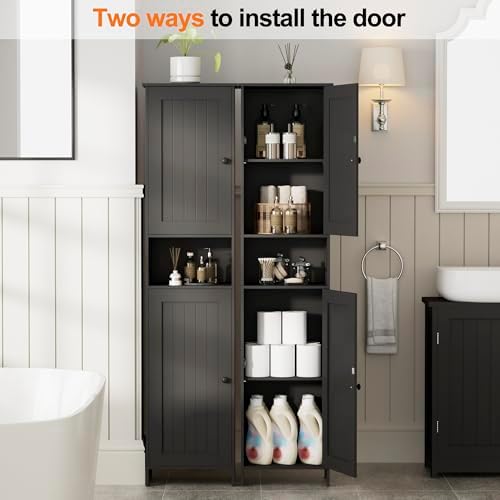 Homleke Tall Bathroom Storage Cabinet with 2 Doors, Slim Bathroom Cabinet - Image 6