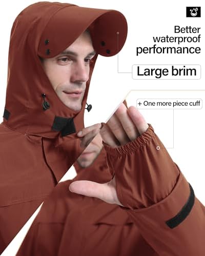 iCreek Rain Suit Waterproof Breathable Lightweight 2-Piece Rain Gear Unisex - Image 4