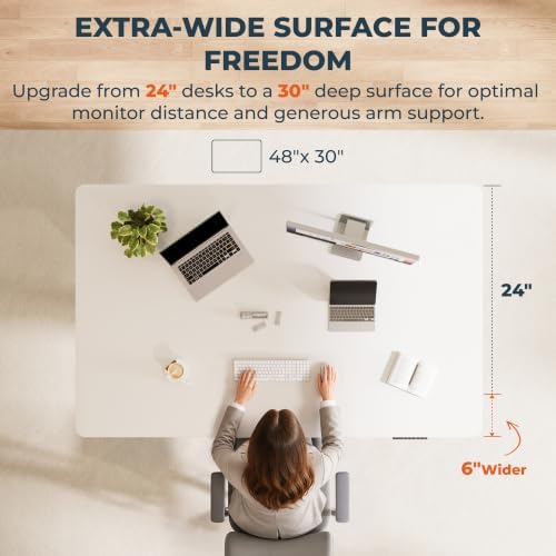 48x 30x 1''One-piece Standing Desk Stand Up Adjustable Desk - Image 3