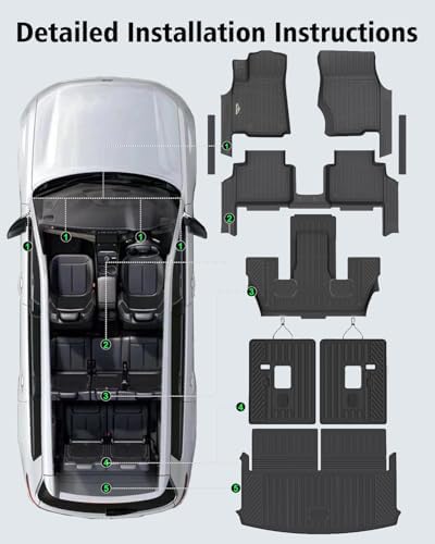 Floor Mats Custom for Jeep Grand Cherokee L 2021-2025 2026 Captain Chair - Image 7