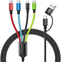 Travel 4 in 2 Multi Charging Cable, Dual Type-C, 1Pack 5FT by Firsting