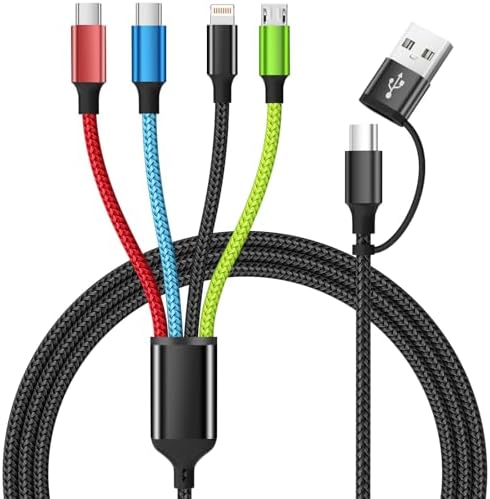 Travel 4 in 2 Multi Charging Cable, Dual Type-C, 1Pack 5FT by Firsting