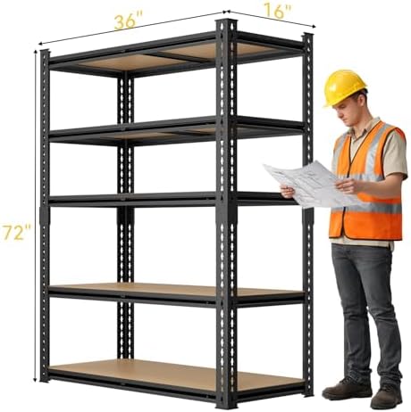 Garage Shelving Heavy Duty, Storage Shelves Adjustable Metal Shelving Unit - Image 3