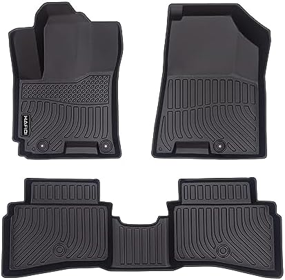 HAFIDI® Floor Mats Fit for 2020-2025 2026 Hyundai Venue All Weather Protection TPE Anti-Slip Automotive Floor Liners, Fits 1st & 2nd Row Full Set Custom Accessories, Black by HAFIDI