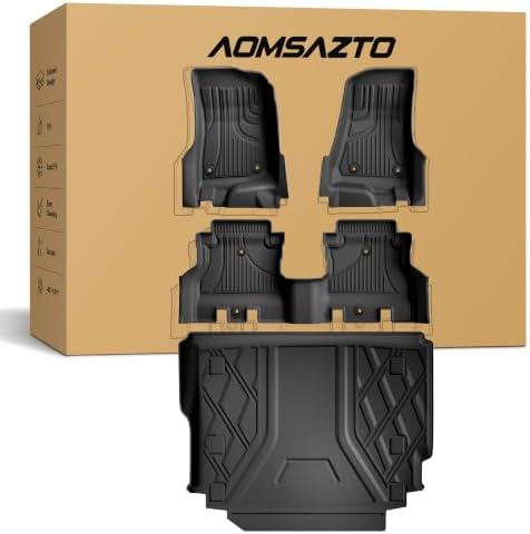 Floor Mats & Cargo Liner Fit for 2018-2026 Jeep Wrangler JL w/o Subwoofer by AOMSAZTO