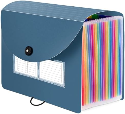 Sooez 24 Pockets Expanding File Folder, Accordion File Organizer, Letter/A4 by Sooez