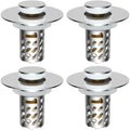 4-Pack All-Metal Bathroom Sink Stopper, Pop Up Sink Drain Strainer, Chrome by iFealClear